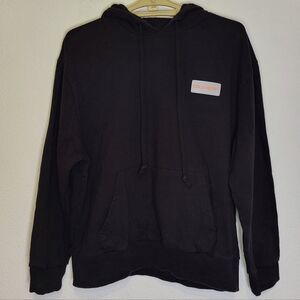 ASOS Collusion Hoodie in Black with Orange Logo Tab size Large